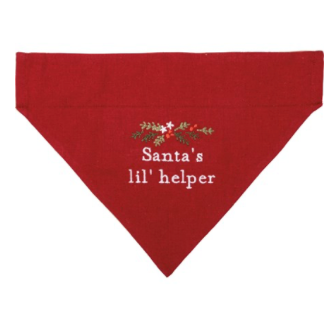 Slip-Over Collar Dog Bandana Santas little helper