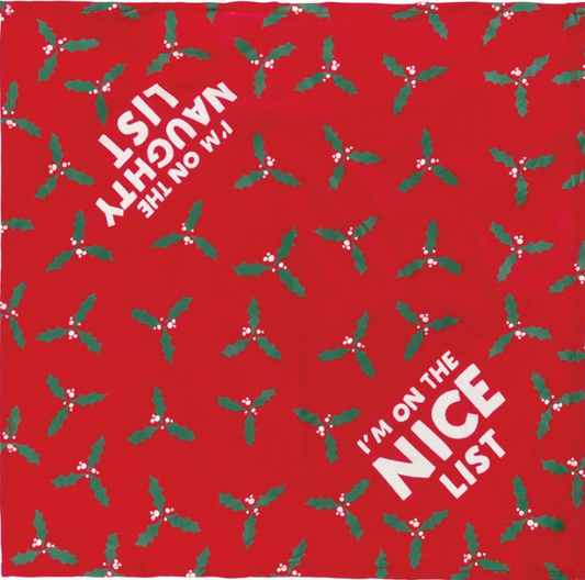 tie bandana I'm on the nice/ Naughty list
